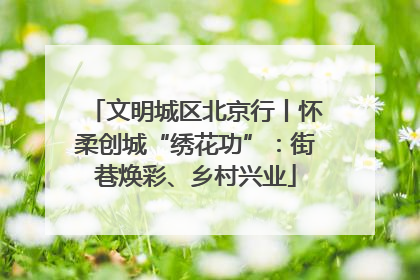 文明城区北京行丨怀柔创城“绣花功”：街巷焕彩、乡村兴业